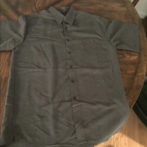Robert Barakett button down gray collared shirt